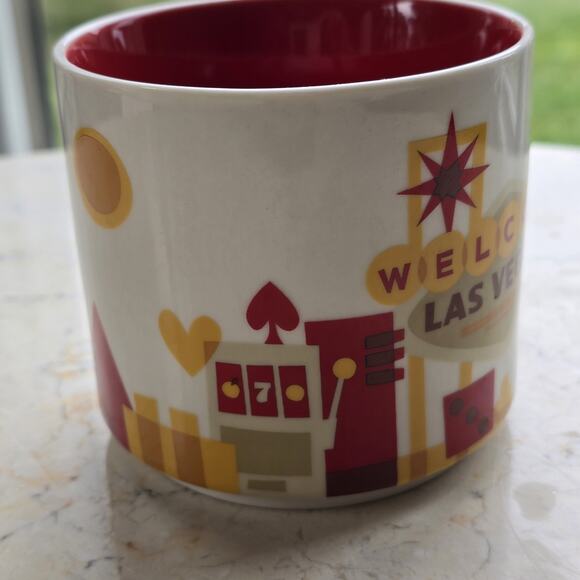 STARBUCKS Las Vegas Nevada 14oz Coffee Mug Cup You Are Here Series Red - Picture 8 of 11